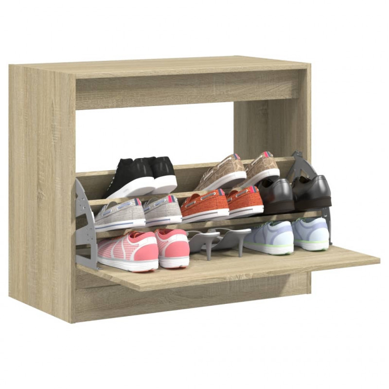 Szafka na buty, dąb sonoma 80x42x69 cm, materiał drewnopochodny