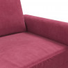 Sofa 2-osobowa, winna czerwień, 120 cm, tapicerowana aksamitem