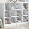Biblioteczka z drzwiczkami, biała, 136x37x109 cm