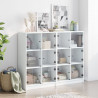 Biblioteczka z drzwiczkami, biała, 136x37x109 cm