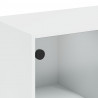 Biblioteczka z drzwiczkami, biała, 136x37x109 cm