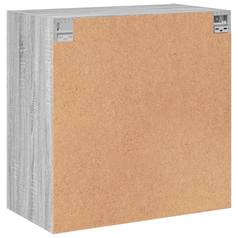 Szafka wisząca, szklane drzwi, szary dąb sonoma, 68x37x68,5 cm