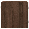 Szafka nocna ze szklanymi drzwiami, brązowy dąb, 35x37x35 cm