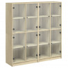 Biblioteczka z drzwiczkami, dąb sonoma, 136x37x142 cm