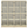 Biblioteczka z drzwiczkami, dąb sonoma, 136x37x142 cm