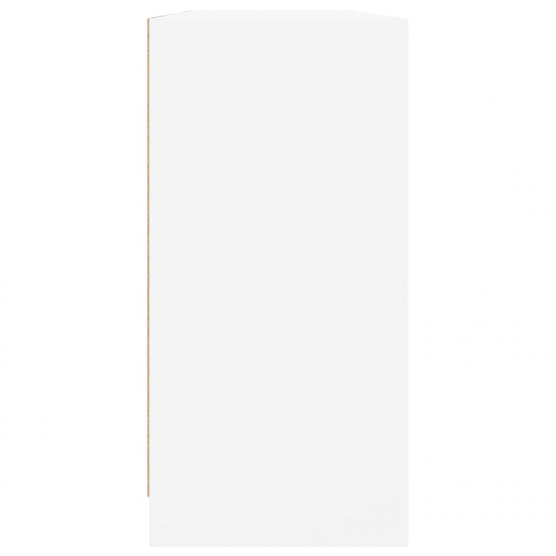 Biblioteczka z drzwiczkami, biała, 204x37x75 cm