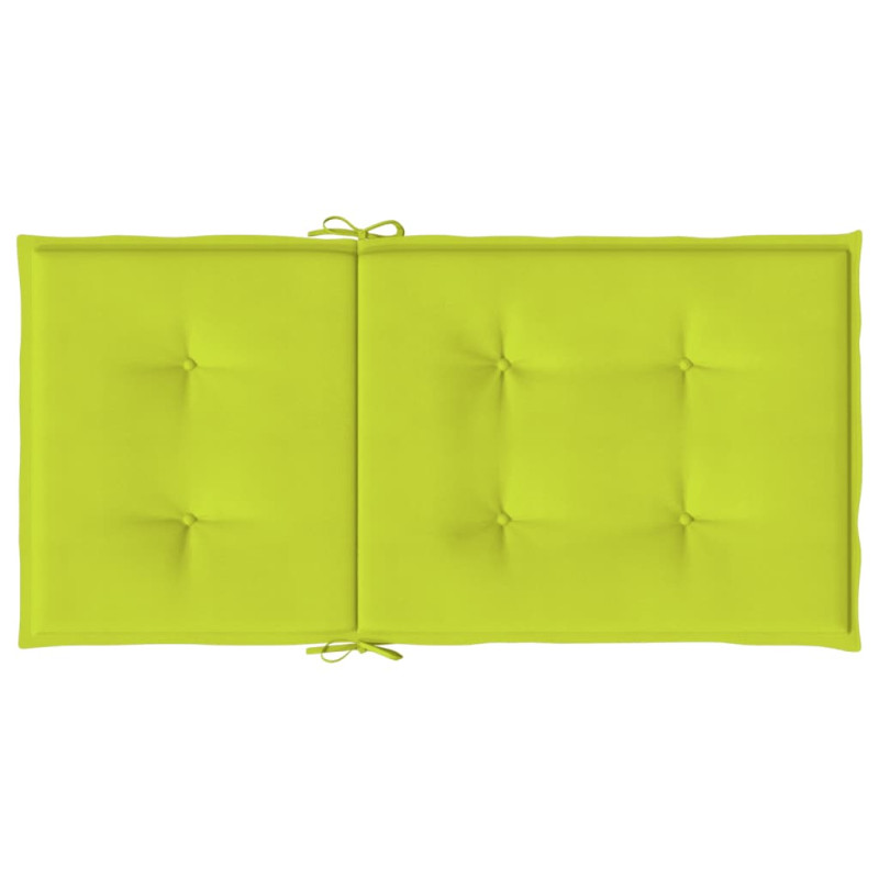 Poduszki na krzesła ogrodowe, 4 szt., jasnozielone, 100x50x3 cm
