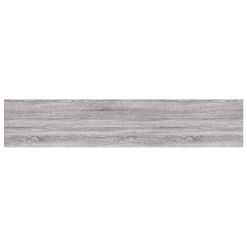 Półki ścienne, 4 szt., szary dąb sonoma, 100x20x1,5 cm