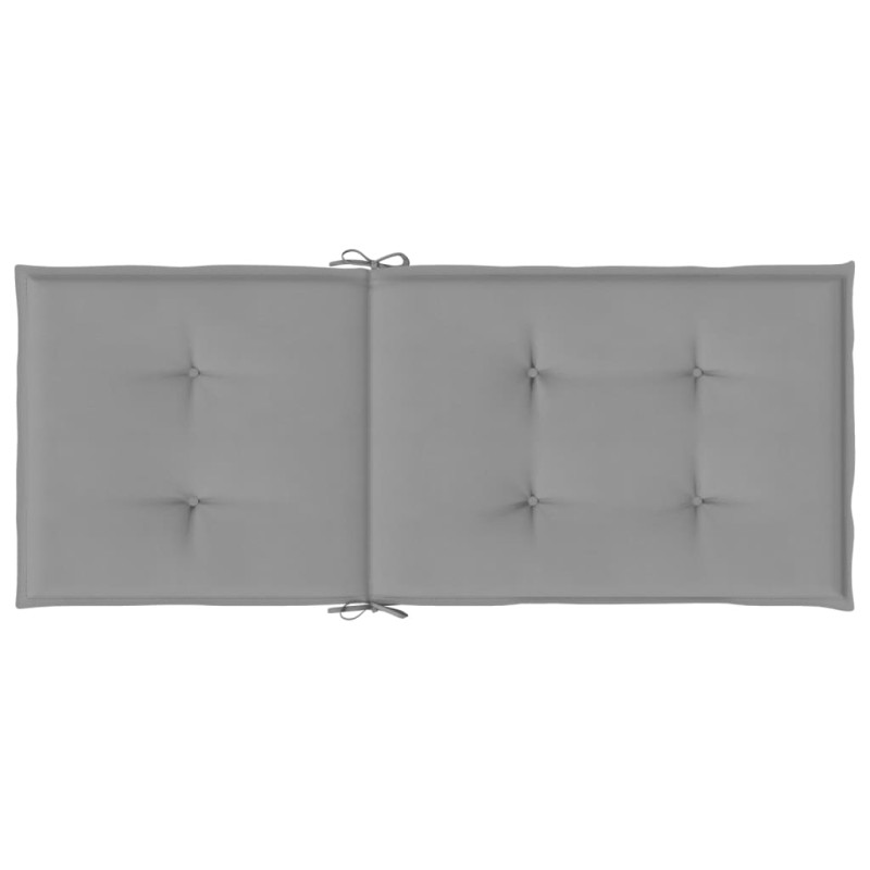 Poduszki na krzesła ogrodowe, 6 szt., szare, 120x50x3 cm
