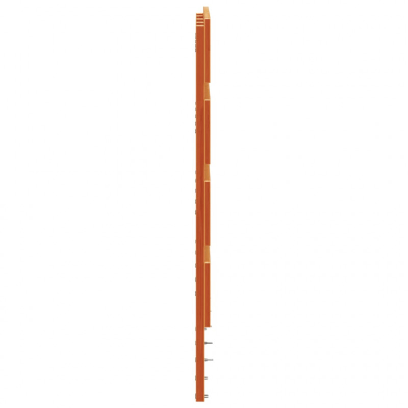Wezgłowie do łóżka, woskowy brąz, 120 cm, lite drewno sosnowe