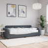 Sofa z materacem do spania, ciemnoszara, 80x200 cm, aksamit