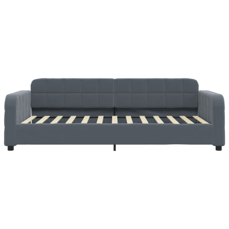 Sofa z materacem do spania, ciemnoszara, 80x200 cm, aksamit
