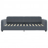 Sofa z materacem do spania, ciemnoszara, 80x200 cm, aksamit