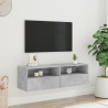 Ścienna szafka TV, szarość betonu, 100x30x30 cm