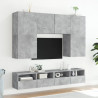 Ścienna szafka TV, szarość betonu, 100x30x30 cm