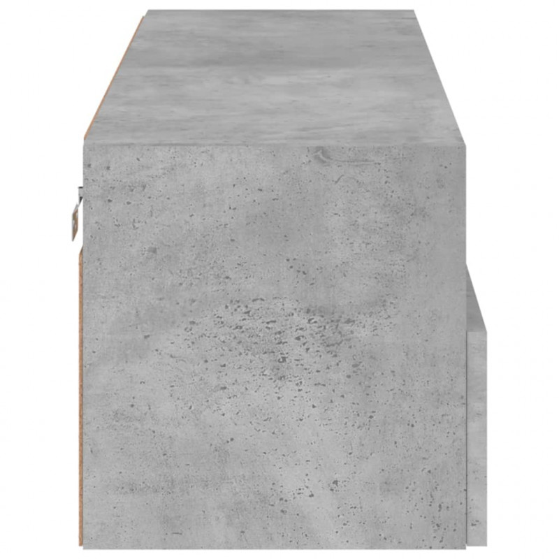 Ścienna szafka TV, szarość betonu, 100x30x30 cm