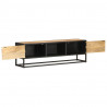 Szafka TV z drzwiczkami, 130x30x40 cm, surowe drewno mango