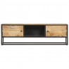 Szafka TV z drzwiczkami, 130x30x40 cm, surowe drewno mango