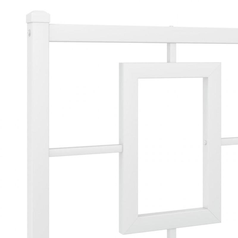 Metalowe wezgłowie, białe, 150 cm
