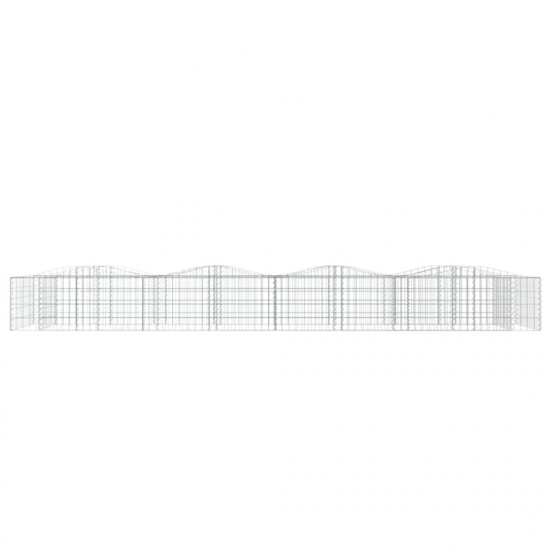 Łukowaty kosz gabionowy, 400x100x50 cm, galwanizowane żelazo
