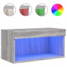 Szafka pod TV, z LED, kolor szary dąb sonoma, 60x30x30 cm