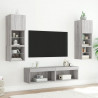 Szafka pod TV, z LED, kolor szary dąb sonoma, 60x30x30 cm