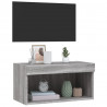 Szafka pod TV, z LED, kolor szary dąb sonoma, 60x30x30 cm