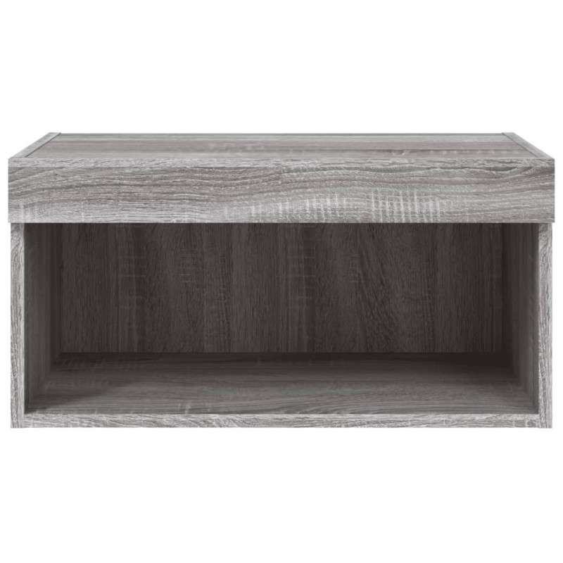 Szafka pod TV, z LED, kolor szary dąb sonoma, 60x30x30 cm