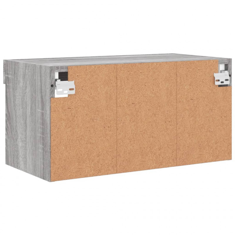 Szafka pod TV, z LED, kolor szary dąb sonoma, 60x30x30 cm