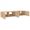 Ścienne szafki TV z LED, 2 szt., dąb sonoma, 80x35x31 cm