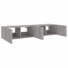 Ścienne szafki TV z LED, 2 szt., szary dąb sonoma, 80x35x31 cm