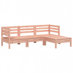 Sofa ogrodowa z podnóżkiem, 3-os., drewno daglezjowe