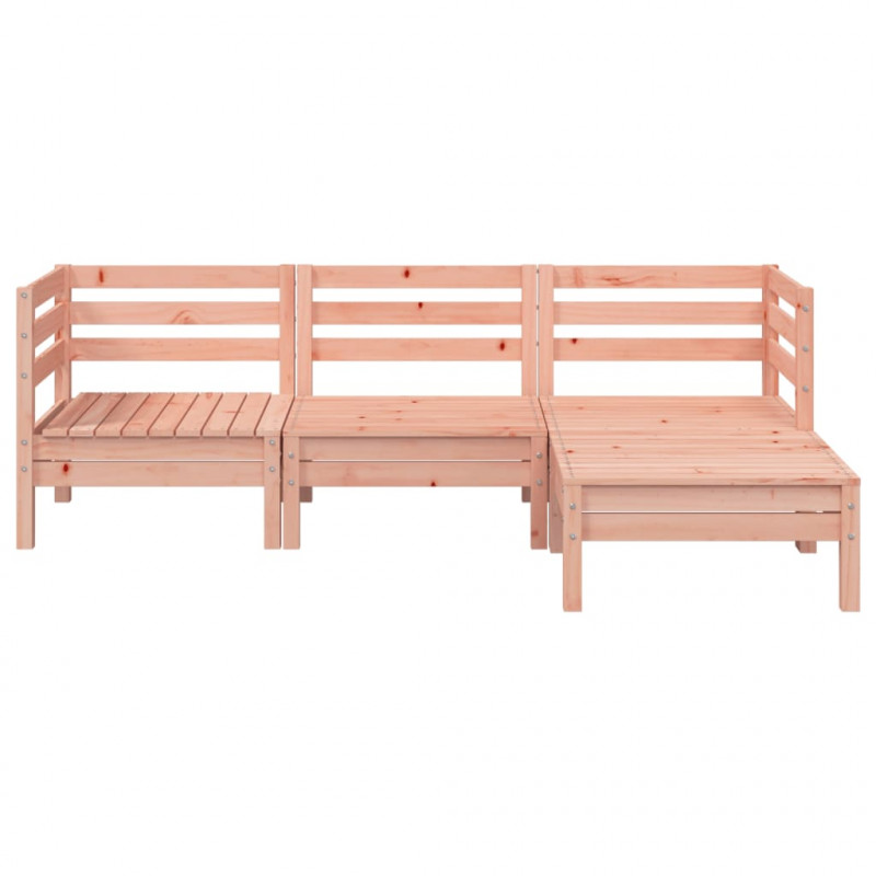 Sofa ogrodowa z podnóżkiem, 3-os., drewno daglezjowe