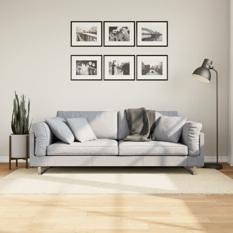 Dywan z długim włosiem PAMPLONA, kremowy, 120x120 cm