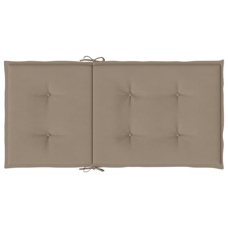 Poduszki na krzesła ogrodowe, 6 szt., taupe, 100x50x3 cm