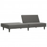 2-osobowa sofa, szara, sztuczna skóra