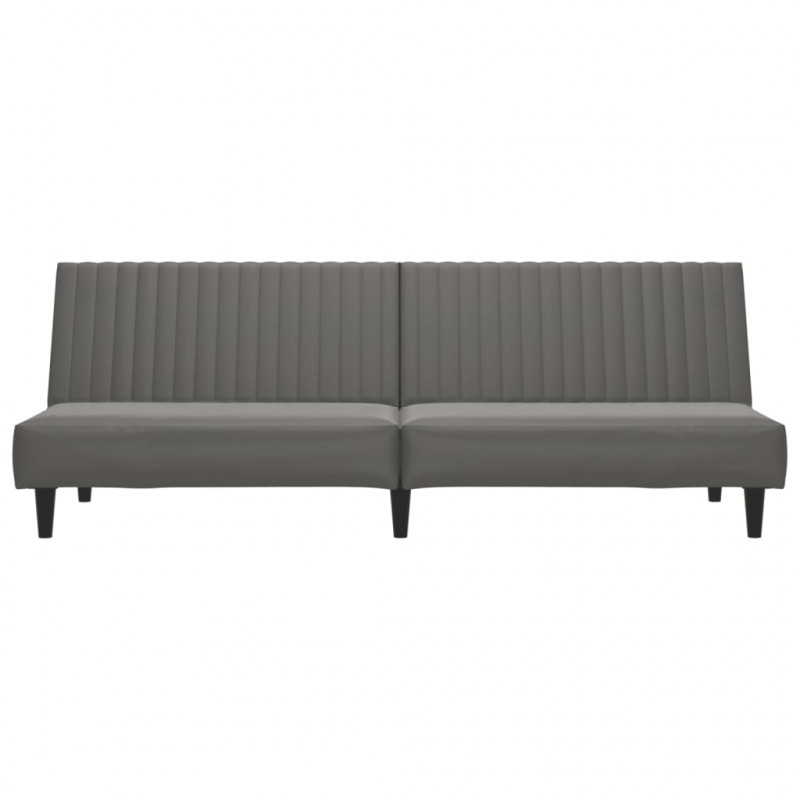 2-osobowa sofa, szara, sztuczna skóra