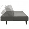 2-osobowa sofa, szara, sztuczna skóra