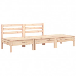 Ogrodowa sofa 3-osobowa, lite drewno sosnowe