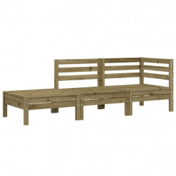 Ogrodowa sofa 3-osobowa, impregnowane drewno sosnowe