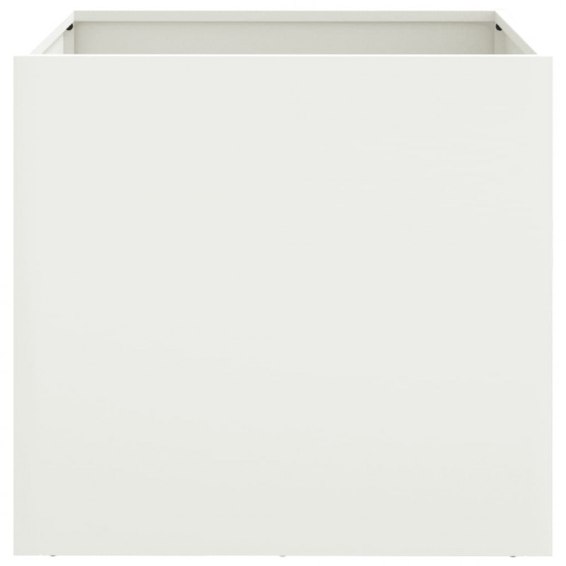 Donica, biała, 49x47x46 cm, stal