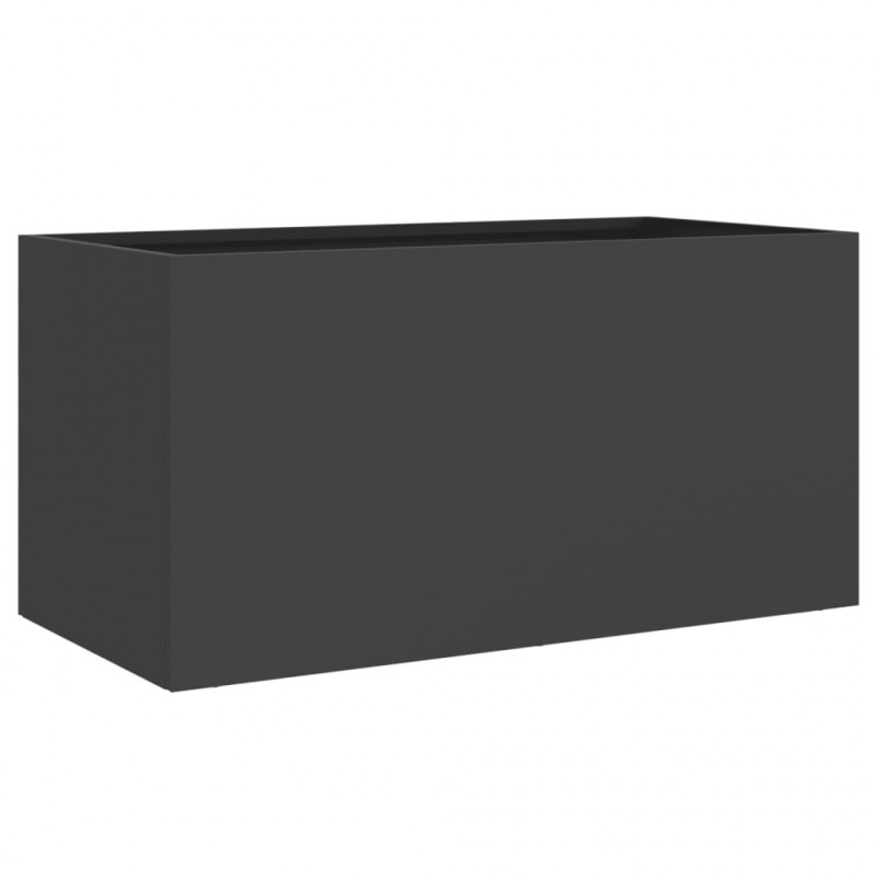 Donica, czarna, 62x30x29 cm, stal