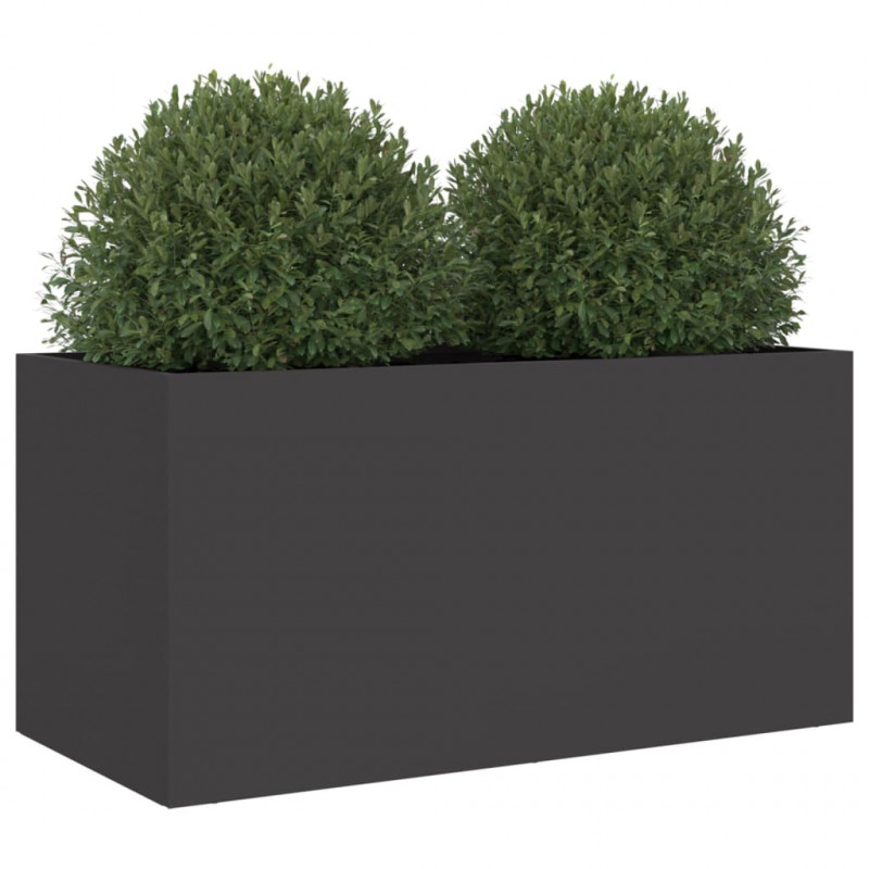 Donica, czarna, 62x30x29 cm, stal