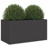 Donica, czarna, 62x30x29 cm, stal