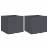 Donice, 2 szt., antracytowe, 32x30x29 cm, stal
