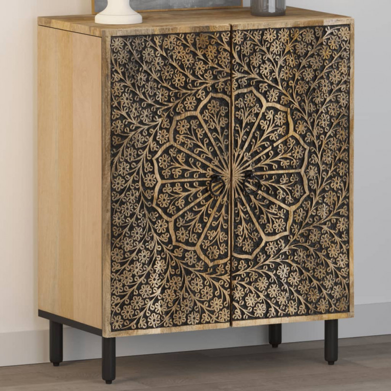 Szafka, 60x33x75 cm, lite drewno mango