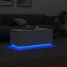 Stolik kawowy z oświetleniem LED, biały, 90x50x40 cm