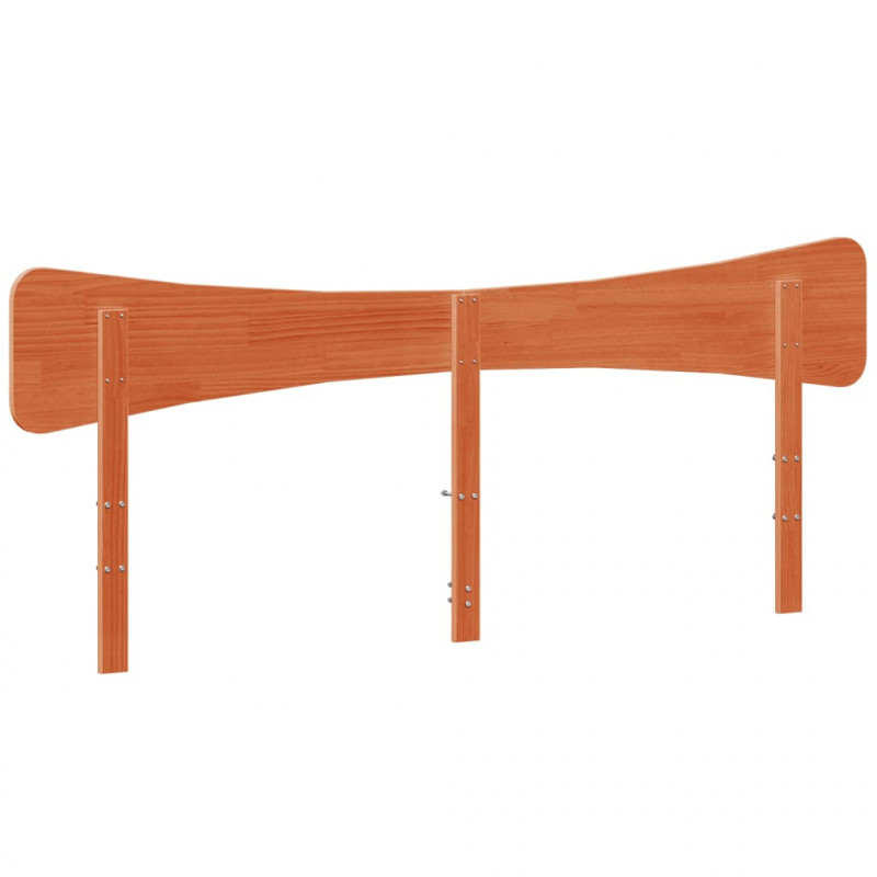 Wezgłowie do łóżka, woskowy brąz, 180 cm, lite drewno sosnowe