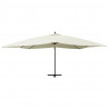 Wiszący parasol z drewnianym słupkiem, 400x300 cm, piaskowy
