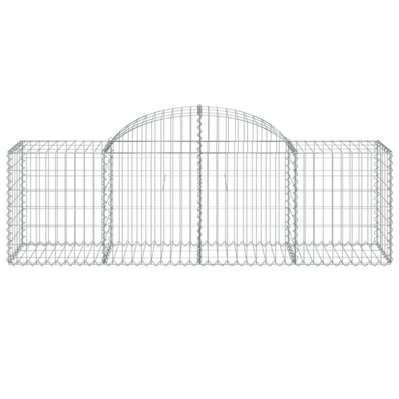 Kosze gabionowe, 5 szt., 200x50x60/80 cm, galwanizowane żelazo